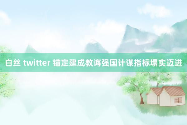 白丝 twitter 锚定建成教诲强国计谋指标塌实迈进
