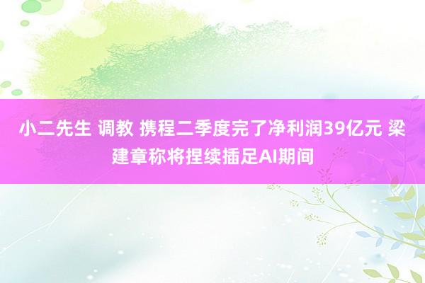 小二先生 调教 携程二季度完了净利润39亿元 梁建章称将捏续插足AI期间